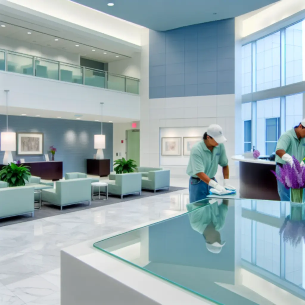 Tiszta irodai recepció és váróterület