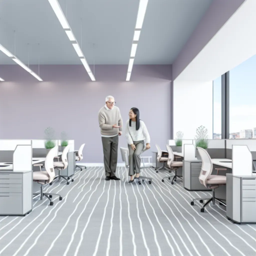 Tiszta kereskedelmi tér modern irodakörnyezetben