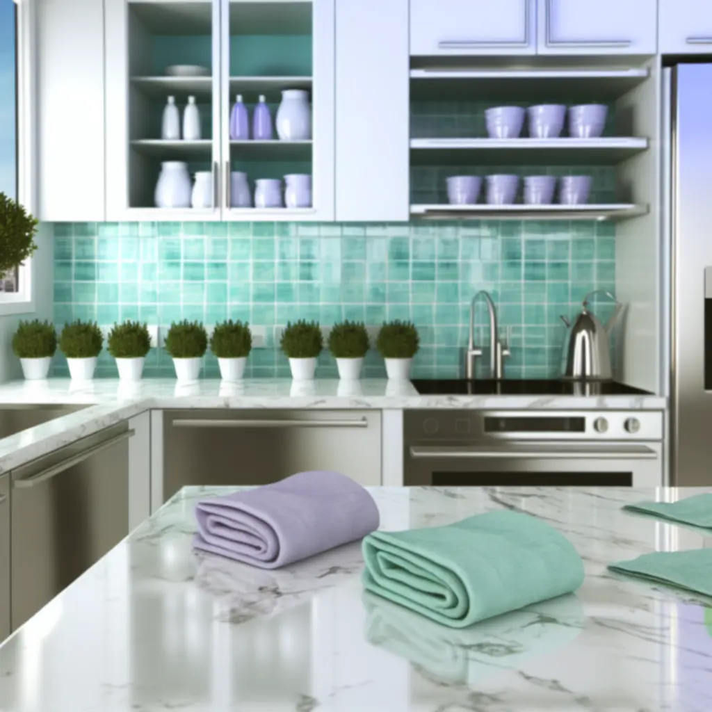 Mélytisztítás utáni fényes konyha