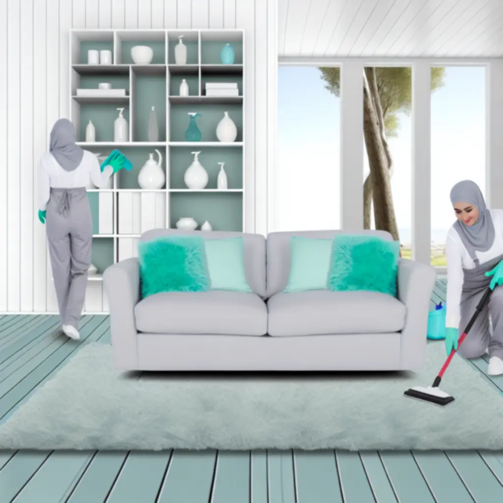 Tiszta nappali szoba takarítás után