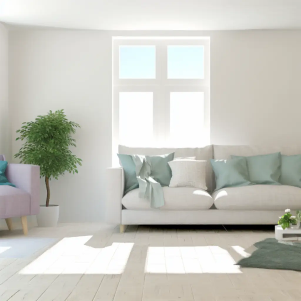 Tökéletesen tiszta nappali lakossági takarítás után