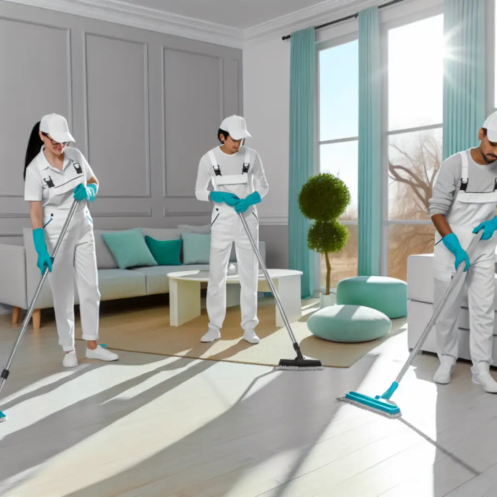 Szakértő restaurálási csapatunk munka közben, egyenruhában, professzionális felszereléssel