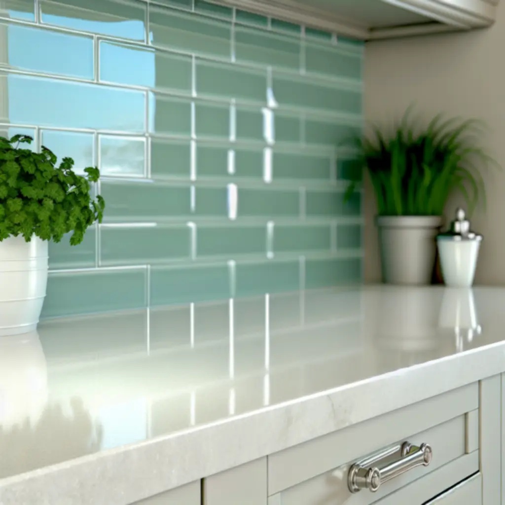 Restaurált konyhai részlet, ragyogó felületek